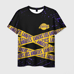 Мужская футболка LAKERS LOGO БРЫЗГИ КРАСОК