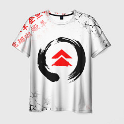 Мужская футболка ПРИЗРАК ЦУСИМЫ ЭМБЛЕМА GHOST OF TSUSHIMA