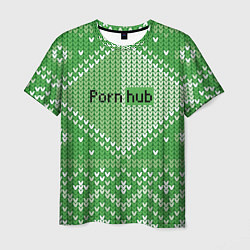 Футболка мужская Porn Hub - новогодний, цвет: 3D-принт