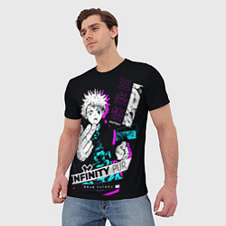 Футболка мужская Satoru gojo в безумии расширение территории, цвет: 3D-принт — фото 2