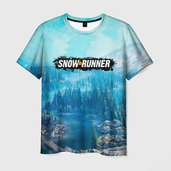 Мужская футболка SnowRunner СноуРаннер логотип