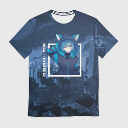 Футболка мужская Рем с ушками, Re: zero Жизнь с нуля в альтернативн, цвет: 3D-принт