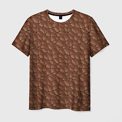 Мужская футболка Шоколадная Текстура