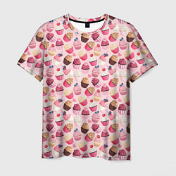 Мужская футболка Пирожные с Ягодами