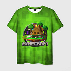 Футболка мужская Minecraft Logo Green, цвет: 3D-принт