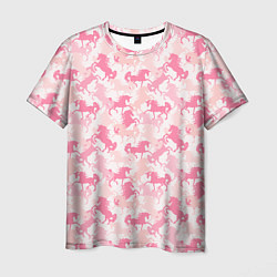 Футболка мужская Розовые Единороги, цвет: 3D-принт