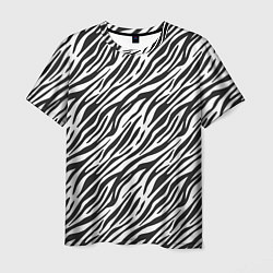 Мужская футболка Чёрно-Белые полоски Зебры