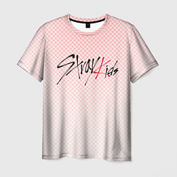 Мужская футболка Stray kids лого, K-pop ромбики