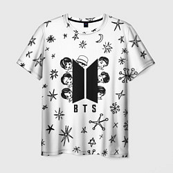 Мужская футболка ЛОГОТИП БТС LOGO BTS