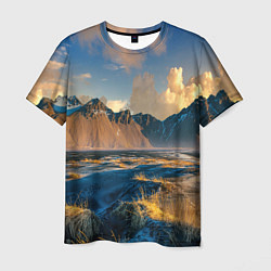 Мужская футболка Красивый горный пейзаж