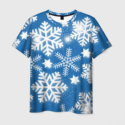 Мужская футболка Снежное небо