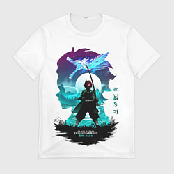Футболка мужская Танджиро Камадо Клинок рассекающий демонов, цвет: 3D-принт