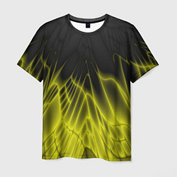 Мужская футболка Коллекция Rays Лучи Желтый и черный Абстракция 662