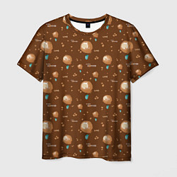 Мужская футболка Воздушные шары для любителей кофе