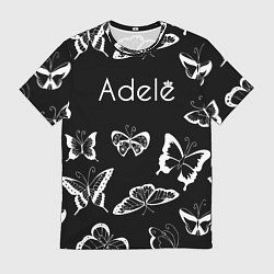 Мужская футболка Адель летящие бабочки