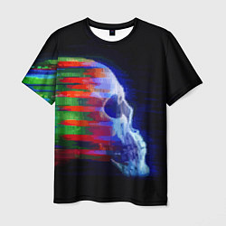 Футболка мужская Color glitch skull, цвет: 3D-принт