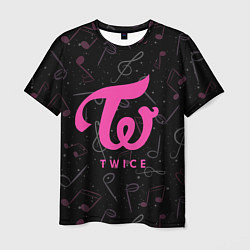 Мужская футболка Twice с музыкальным фоном