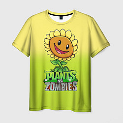 Футболка мужская Plants vs Zombies - Подсолнух, цвет: 3D-принт