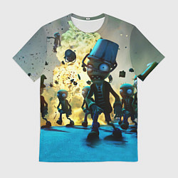 Футболка мужская Plants vs Zombies зомби наступают, цвет: 3D-принт