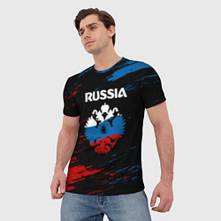 Футболка мужская Russia Герб в стиле, цвет: 3D-принт — фото 2