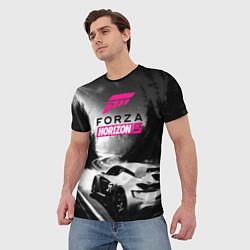 Футболка мужская Forza Horizon 5 - night race, цвет: 3D-принт — фото 2