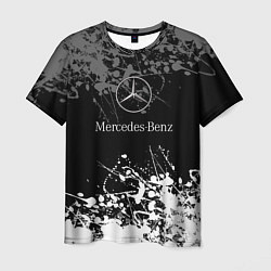 Футболка мужская Mercedes-Benz Брызги красок, цвет: 3D-принт