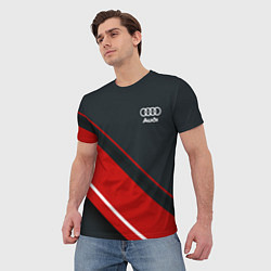 Футболка мужская Audi sport red, цвет: 3D-принт — фото 2