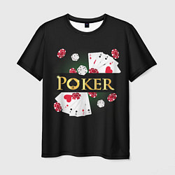 Футболка мужская Покер POKER, цвет: 3D-принт
