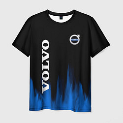 Мужская футболка Volvo синий огонь