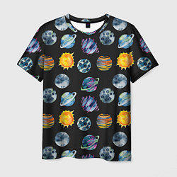 Мужская футболка Планеты космос