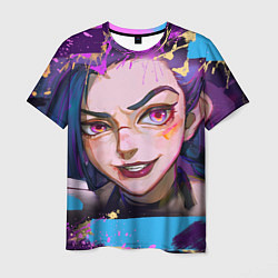 Мужская футболка Jinx Arcane граффити