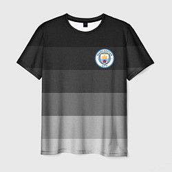 Мужская футболка Манчестер Сити, Manchester City, Серый градиент
