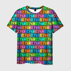 Мужская футболка Разноцветные Доллары