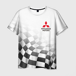 Мужская футболка Митсубиси Mitsubishi финишный флаг