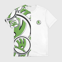 Футболка мужская Skoda Half Pattern Logo, цвет: 3D-принт