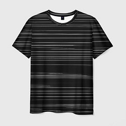 Мужская футболка Узор H&S Полосы Черно-белый 119-9-35-5-f-2
