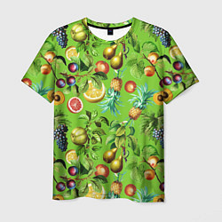 Мужская футболка Сочные фрукты паттерн