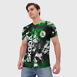 Футболка мужская Skoda Sport Style Шкода, цвет: 3D-принт — фото 2