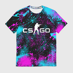 Футболка мужская КС ГО НЕОН CS GO NEON, цвет: 3D-принт
