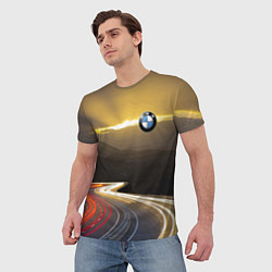 Футболка мужская BMW Night route, цвет: 3D-принт — фото 2