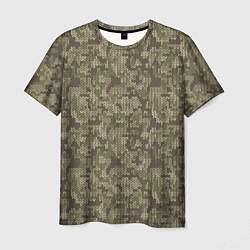 Мужская футболка Вязаный Лесной Камуфляж