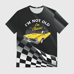 Футболка мужская Желтый классический автомобиль, цвет: 3D-принт