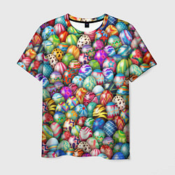 Мужская футболка Пасхальные крашеные яйца