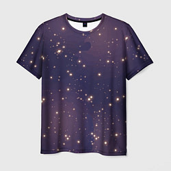 Мужская футболка Звездное ночное небо Галактика Космос