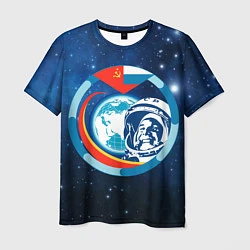 Футболка мужская Первый Космонавт Юрий Гагарин 3D 3, цвет: 3D-принт