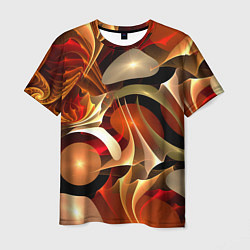 Мужская футболка Абстрактные цифровые спирали