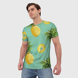Футболка мужская Большие ананасы, цвет: 3D-принт — фото 2