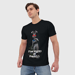 Футболка мужская Five Nights at Freddys: Security Breach - кролик В, цвет: 3D-принт — фото 2