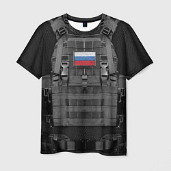 Футболка мужская Бронежилет армии России, цвет: 3D-принт