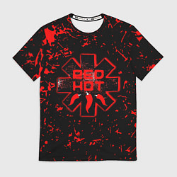 Футболка мужская Red Hot Chili Peppers, лого, цвет: 3D-принт